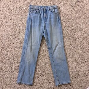 H&M Straight High Waist Ankle Length Denim Jeans Size 2 Petite